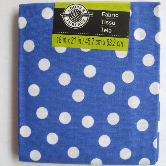 6 Loops and Threads Fabric Sheets 21" x 18" Blue Zig Zag, Whales, Polka Dots - Picture 5 of 10